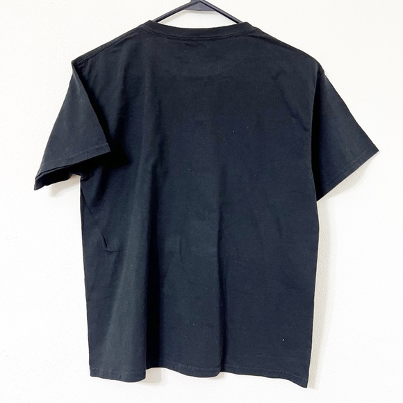 Youth Large Black Graphic T-Shirt – Cool Colorful Bear with Shades (Gildan) - Picture 2 of 4